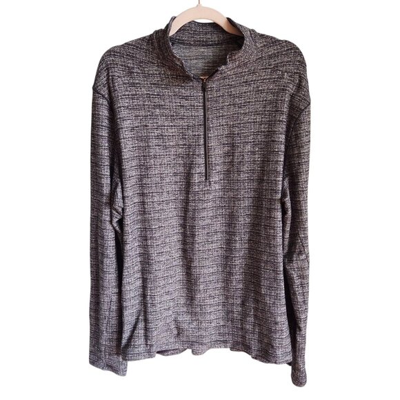 Lululemon Shirt Men's XL Black Gray Surge 1/2 Half Zip Pullover Pocket Gym - Picture 1 of 11